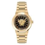 Versace - Medusa Infinite Black Gold Watch - Brand New -, Nieuw