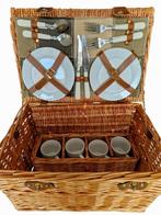 Picknickmand (23) - Aardewerk, Glas, Hout, Leder -, Antiek en Kunst