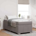 vidaXL Bedframe met matras Taupe 100 x 200 cm Stof, Huis en Inrichting, Slaapkamer | Bedden, Verzenden, Nieuw