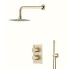 AKTIE: Inbouw regendouche Mat Goud geborsteld regendoucheset, Doe-het-zelf en Bouw, Verzenden, Nieuw, Douche