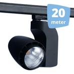 *TIP*  LED railverlichting vento zwart 20 spots + 20m rails, Ophalen of Verzenden