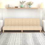 vidaXL Slaapbank / zetel 2-zits stof crèmekleurig, Verzenden, Nieuw