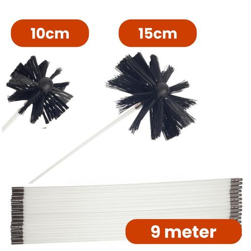 Kibani Schoorsteenborstel 9 meter 10 CM En 15 CM - 2, Tuin en Terras, Hand-tuingereedschap, Nieuw