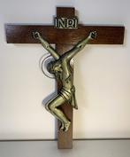 Antiek Crucifix (3) - Metaal, eikenhout, kunststof -, Antiek en Kunst