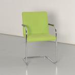 Thonet S55 designvergaderstoel , groen, sledeframe, Huis en Inrichting, Ophalen of Verzenden, Gebruikt