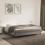 vidaXL Bedframe zonder matras 180x200 cm fluweel lichtgrijs, Huis en Inrichting, Slaapkamer | Bedden, Verzenden, Nieuw