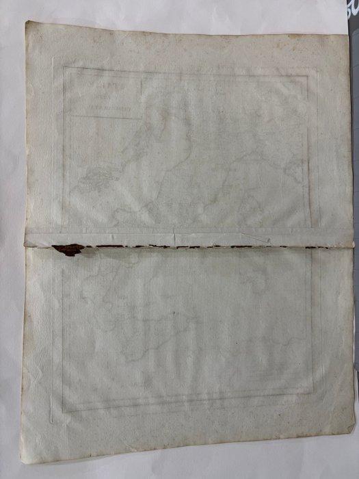 Frankrijk - Italië; Edme Mentelle - Italie carte camparative, Livres, Atlas & Cartes géographiques