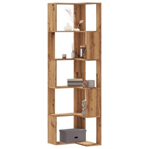 vidaXL Boekenkast 5-laags hoek 50x50x179 cm hout artisanaal, Huis en Inrichting, Kasten | Boekenkasten, Nieuw, Verzenden