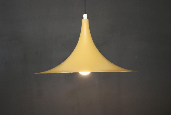Gele trompetlamp - Plafondlamp - Deens design - Aluminium, Antiquités & Art, Antiquités | Éclairage