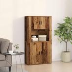 vidaXL Highboard Oudhout 80 x 33 x 150 cm Bewerkt hout, Huis en Inrichting, Verzenden, Nieuw