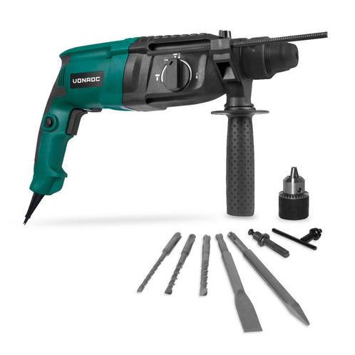 Boorhamer 800W – 3 Joule – SDS plus – Incl. tandkransboorkop, Doe-het-zelf en Bouw, Gereedschap | Boormachines, Nieuw, Verzenden