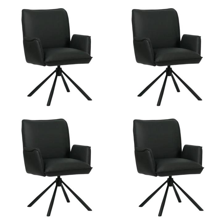 Set van 4 Leren draaibare eetkamerstoelen Elite - Toledo, Huis en Inrichting, Barkrukken, Nieuw, 1 kruk, Leer, 60 tot 90 cm, Ophalen of Verzenden