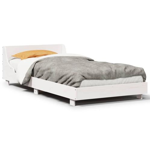 vidaXL Bedframe zonder matras massief grenenhout wit 140x200, Huis en Inrichting, Slaapkamer | Bedden, Nieuw, Verzenden