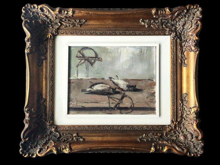 Juan Lluna Lerma (1933–2019) - Silencio tras la caza, Antiek en Kunst, Kunst | Schilderijen | Klassiek