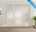 Enkele stalen taatsdeur met glaspaneel, 3 vlaks, wit, mat gl, Doe-het-zelf en Bouw, Deuren en Vliegenramen, Nieuw, Metaal, Overige typen