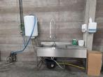 RVS dubbele spoeltafel, Articles professionnels, Machines & Construction | Industrie & Technologie, Ophalen