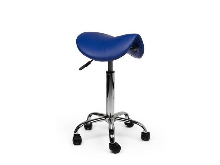 Zadelkruk Blauw - Standaard Zithoogte, Huis en Inrichting, Krukjes, Nieuw, In hoogte verstelbaar