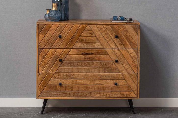 Dressoir Mangohout Fiona 90 cm, Huis en Inrichting, Kasten | Dressoirs, Nieuw, Verzenden
