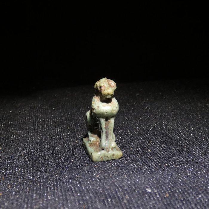 Égypte ancienne Faience Amulette : Dieu Anubis ou chien., Verzamelen, Mineralen en Fossielen