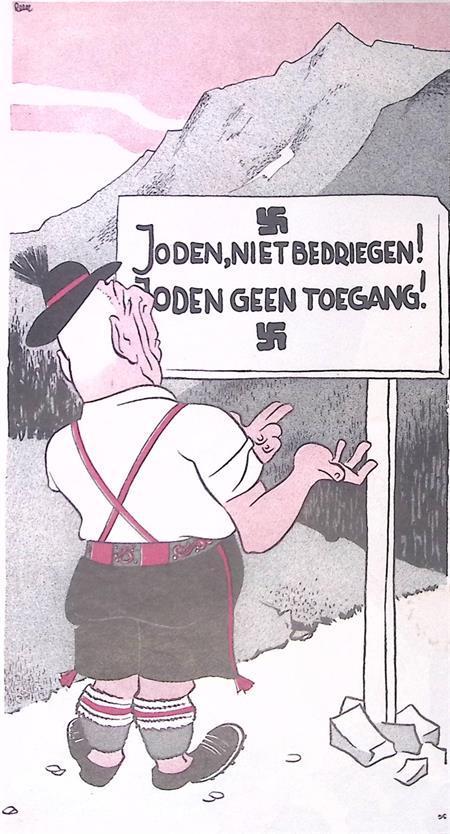 Spotprent over Colijn in Beieren (lijst optie, Lithos), Antiek en Kunst, Kunst | Litho's en Zeefdrukken, Verzenden