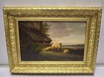 Jef Louis Van Leemputten (1865-1948) - Schapen aan de stal, Antiek en Kunst, Kunst | Schilderijen | Klassiek