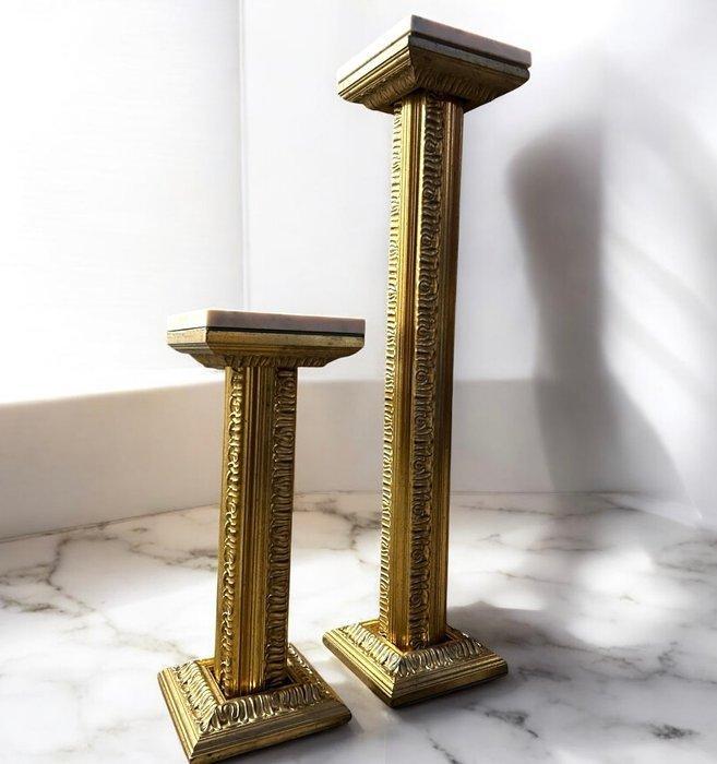 Kolom (2) - Intarsiata in Foglia Oro - 1940-1950, Antiek en Kunst, Curiosa en Brocante