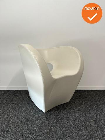 Fauteuil - Moroso - met witte kunstlederen stoffering - Vict, Articles professionnels, Ophalen of Verzenden, Stoel