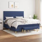 vidaXL Boxspring met matras stof blauw 180x200 cm, Verzenden, Nieuw