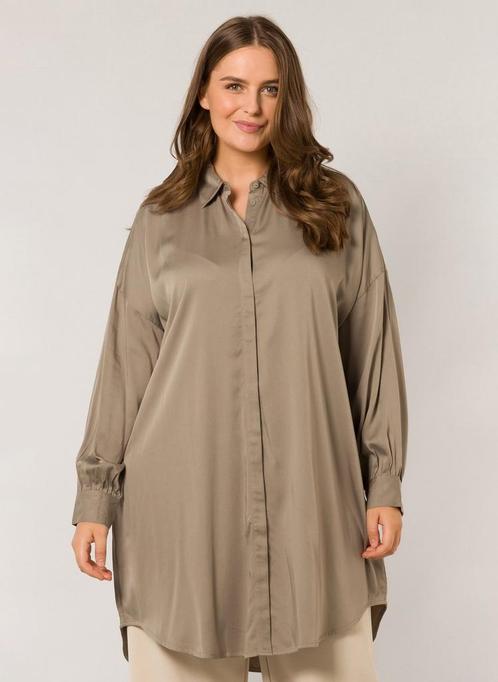 YESTA lange blouse satijn lookX-0(44)Maat 42/44 (L), Kleding | Dames, Blouses en Tunieken, Overige kleuren, Nieuw, Maat 42/44 (L)