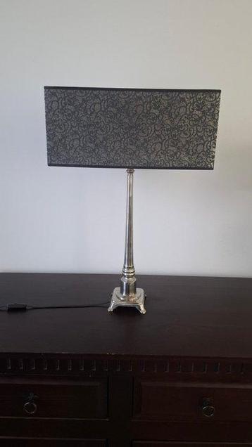 Tafellamp - XL lamp - Chroom, Textiel