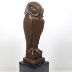 Sculpture, Owl in Art Deco Style - 33 cm - Bronze patiné
