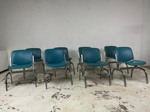 Anonima Castelli - Fauteuil (8) - Leder, Staal, Antiek en Kunst, Antiek | Meubels | Stoelen en Sofa's