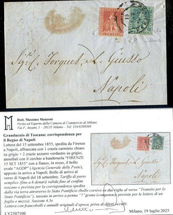 Italiaanse oude staten - Toscane 1851 - Postrelaties tussen, Postzegels en Munten, Postzegels | Europa | Italië