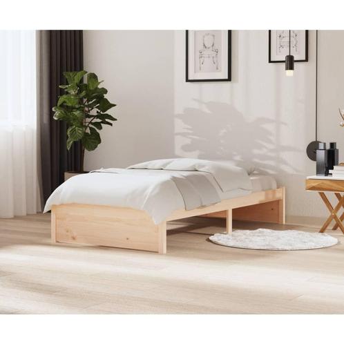 vidaXL Bedframe massief hout wit 100x200 cm, Huis en Inrichting, Slaapkamer | Bedden, Nieuw, Verzenden