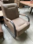 Fauteuil vintage, bruin stof  (nieuw, outlet)