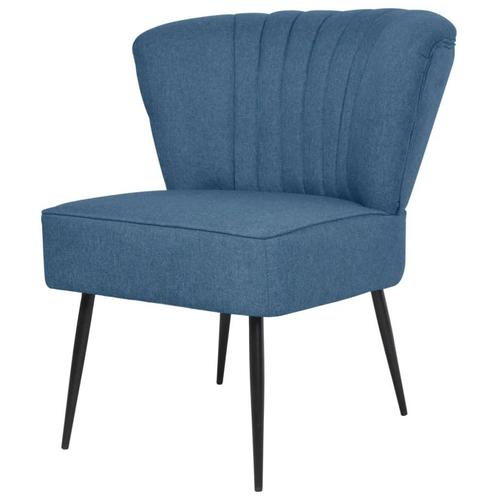 vidaXL Cocktailstoel stof blauw, Maison & Meubles, Fauteuils, Envoi