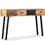 vidaXL Table console Teck massif de récupération 120 x, Maison & Meubles, Tables | Tables de salon, Neuf, Verzenden