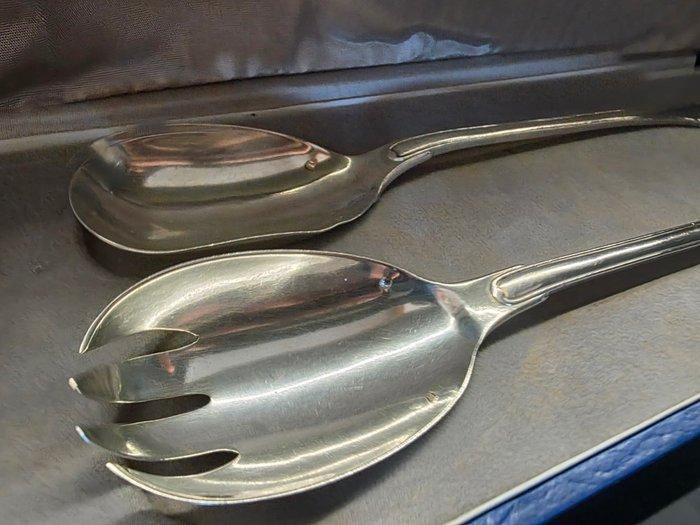 Jean E. Puiforcat - Couverts de service à salade (2) -, Antiquités & Art, Antiquités | Argent & Or