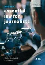 McNaes essential law for journalists. by Tom Welsh, David Banks, Walter Greenwood, Tom Welsh, Verzenden