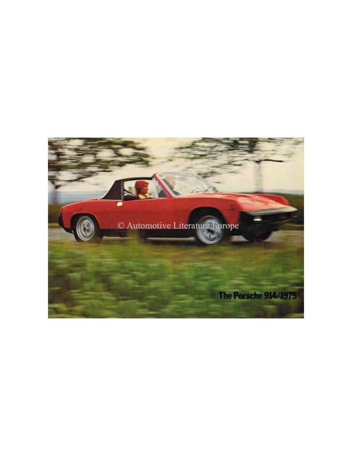 1975 PORSCHE 914 BROCHURE ENGELS, Boeken, Auto's | Folders en Tijdschriften, Ophalen of Verzenden