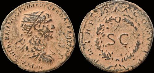 98-117ad Roman Trajan Ae semis legend in wreath Brons, Timbres & Monnaies, Monnaies & Billets de banque | Collections, Envoi
