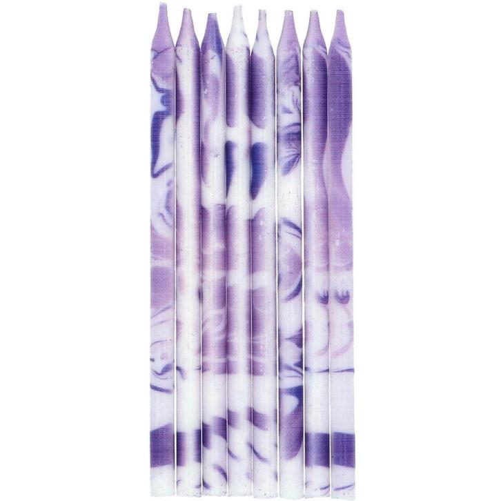 Paarse Kaarsen Marmer 24st, Hobby & Loisirs créatifs, Articles de fête, Envoi