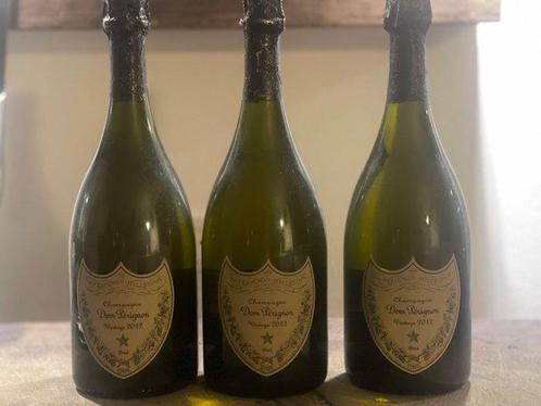 2012 Dom Pérignon - Champagne Brut - 3 Flessen (0.75 liter), Verzamelen, Wijnen