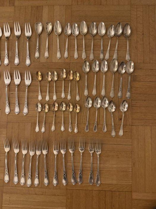 Jezler - Bestekset voor 12 personen (154) - .800 zilver, Antiek en Kunst, Antiek | Zilver en Goud