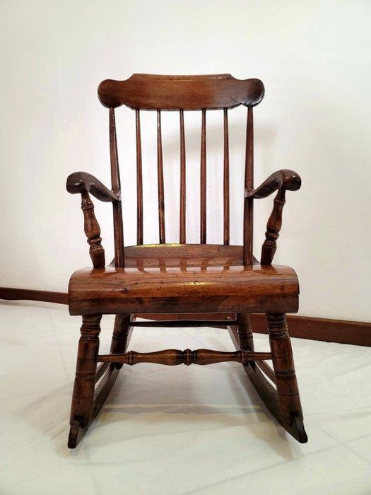 Schommelstoel - Hout - Sedia-Dondolo, Antiquités & Art, Art | Objets design