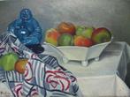 L. Meulien (1926) - Nature morte Art Déco. Pommes et Bouddha, Antiquités & Art