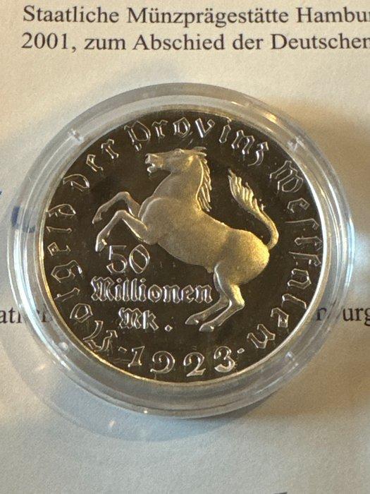 Wereld. Silver bar Westfalen Notgeld 50 Millionen Mark 1923, Postzegels en Munten, Munten | Europa | Niet-Euromunten