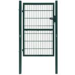 vidaXL Poort dubbelstaafmat (enkel) 106x210 cm groen, Tuin en Terras, Verzenden, Nieuw