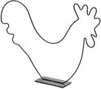 Metalen Frame Haan op voet Zwart 40x28 cm, Huis en Inrichting, Nieuw