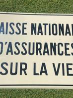 Caisse Nationale D’Assurances Sur La Vie - Plaque - Emaille, Antiek en Kunst